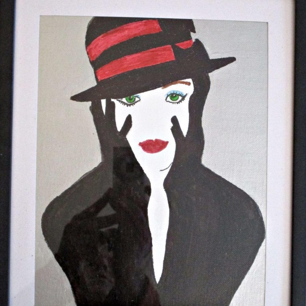 Framed Acrylic Fashion Painting-8 x 10